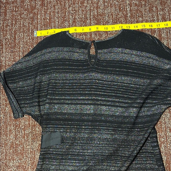 Intropia for Anthropologie Toby Metallic stripe short sleeve mini dress - Picture 14 of 15